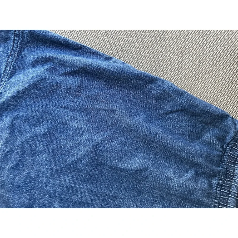 32 Degrees Mini Skort Dark Blue Chambray Drawstring Size XL Inner Shorts Pockets